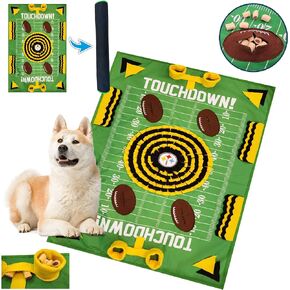 NFL Dallas Cowboys Dog Snuffle Mat – Interactive Pet Slow Feeder, Football Field Design Food Puzzle Toy for Dogs & Cats, Foraging Activity Mat for Smarter Feeding