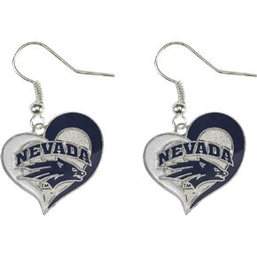 aminco NCAA womens Swirl Heart Earrings