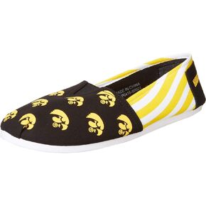 FOCO Women's NCAA NCAA College Canvas Stripe Slip On Shoes