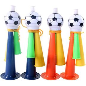 BESPORTBLE 10pcs Plastic Stadium Horn Air Horn Loud Noise Maker for Football Fans Kids for Sporting Events Soccer Football Carnival Party (Random Color) 13.5cm