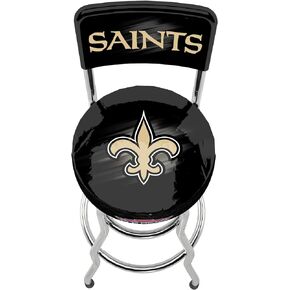 ARCADE1UP NFL Blitz High Back Stool with Adjustable Height and Swiveling Padded Seat (New Orleans Saints) in Kuwait