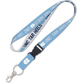 Carolina UNC Tar Heels Lanyard with Detachable Buckle 1" Width - Heathered/Jersey Print