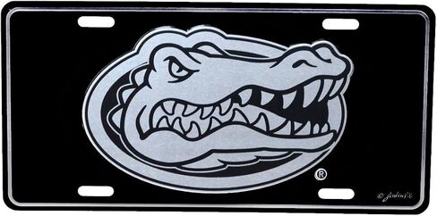 TG,LLC Treasure Gurus University of Florida Gators Black Mirrored License Plate in Saudi Arabia