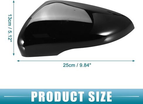 Left Rearview Mirror Cover Cap Side Door Mirror Cover for Volkswagen Golf 2010-2013 ABS Plastic Glossy Black in Saudi Arabia