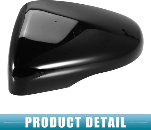 Left Rearview Mirror Cover Cap Side Door Mirror Cover for Volkswagen Golf 2010-2013 ABS Plastic Glossy Black in Saudi Arabia