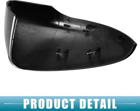 Left Rearview Mirror Cover Cap Side Door Mirror Cover for Volkswagen Golf 2010-2013 ABS Plastic Glossy Black in Saudi Arabia