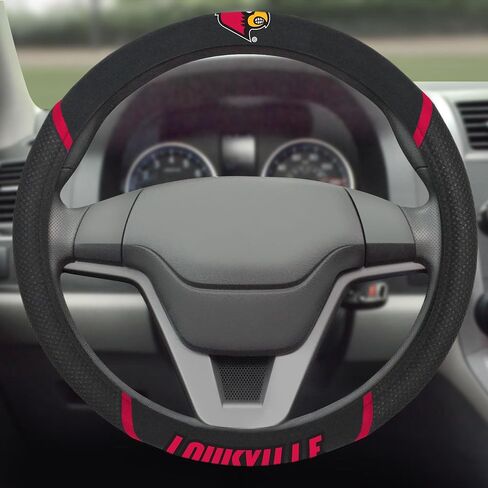 غطاء عجلة القيادة من البوليستر من FANMATS NCAA University of Louisville Cardinals، مقاس 15 بوصة × 15 بوصة in Saudi Arabia