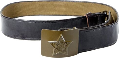 Soviet Belt - WW2 Vintage Belt for Soviet Uniform - Russian Military Surplus with USSR Belt Buckle - Soviet Solder Costume Military Belts for Men in Kuwait