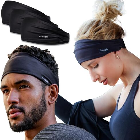 Sweatband for Men and Women - Unisex Headband That Wicks Moisture and Eliminates Excess Sweat - Running, Sports, Football, Triathlons, Construction, Yoga, Gym in Saudi Arabia