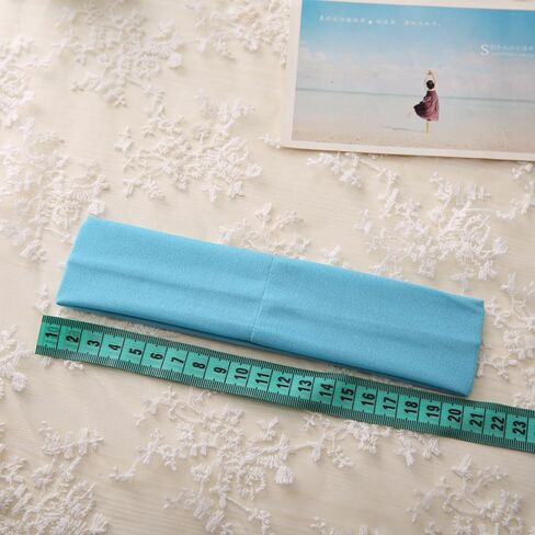 Yoga Sports Headbands,Pack of 24,Soft Elastic Stretchy Athletic Headband Workout Gym Sports Fitness Hair Bands in Kuwait