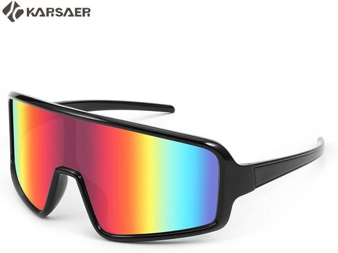 Karsaer Vision نظارات شمسية رياضية نظارات ركوب الدراجات نظارات البيسبول البيسبول للجنسين للكبار الشباب والأطفال المراهقين 8-12 in Saudi Arabia