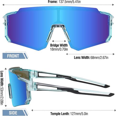 DUCO Polarized Kids Sunglasses Youth Sports Cycling Shades Lightweight Frame UV400 Child Boys Girls Baseball SunGlasses DK310 in Kuwait