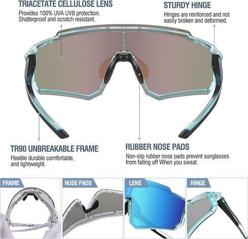 DUCO Polarized Kids Sunglasses Youth Sports Cycling Shades Lightweight Frame UV400 Child Boys Girls Baseball SunGlasses DK310 in Kuwait