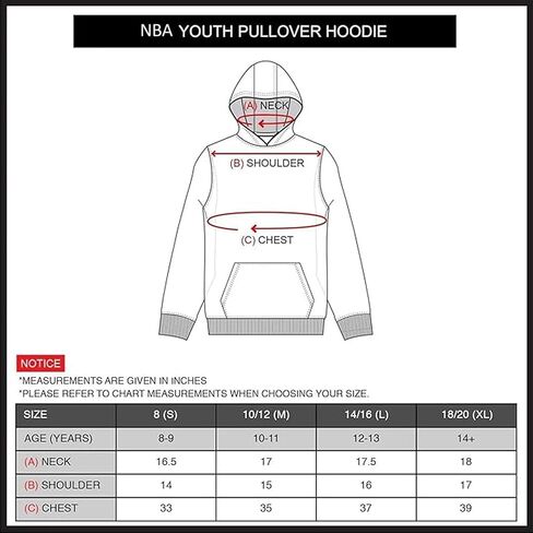 Ultra Game NBA Boys MVP Super Soft Pullover Hoodie Sweatshirt in Kuwait