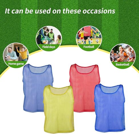 Adorox Adult - قمصان ممارسة سكريماج للمراهقين، فريق Pinnies، سترة رياضية لكرة القدم، كرة القدم، كرة السلة، الكرة الطائرة in Kuwait