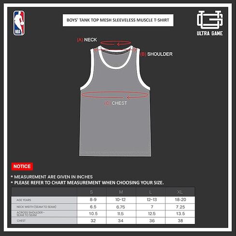 تي شيرت Ultra Game NBA للأولاد بدون أكمام شبكي بدون أكمام in Kuwait