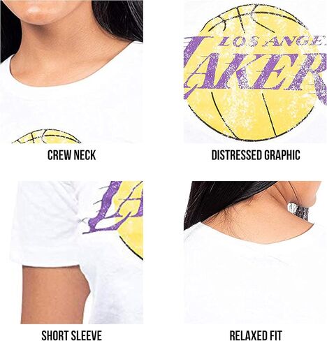 Ultra Game NBA Women's Soft Vintage Distressed Graphics T-Shirt in Saudi Arabia