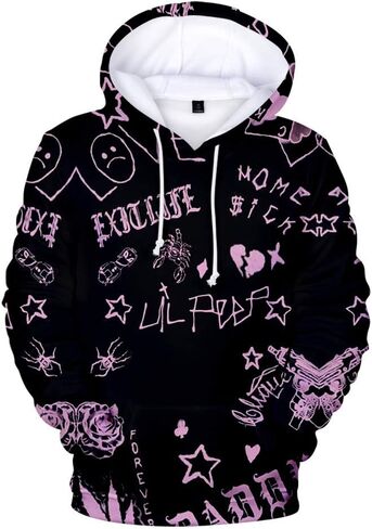 KPOP Rapper 3D Hoodie Love Printed Sport Hip Hop Sweatshirt Pocket Pullover Tops in Saudi Arabia