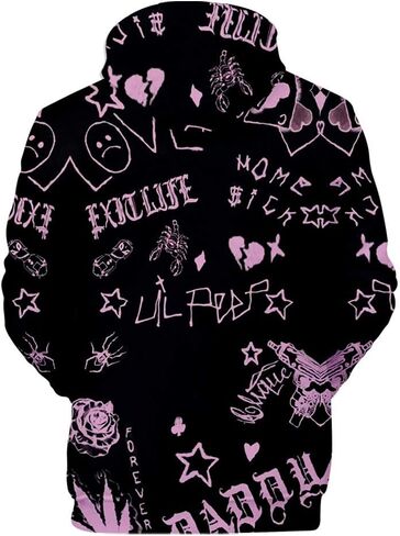 KPOP Rapper 3D Hoodie Love Printed Sport Hip Hop Sweatshirt Pocket Pullover Tops in Saudi Arabia