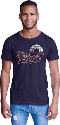 BROOKLYN VERTICAL Mens Baseball Sports Fan Short Sleeve T-Shirt with Chest Print| New York, Atlanta, St. Louis, Los Angeles in Kuwait