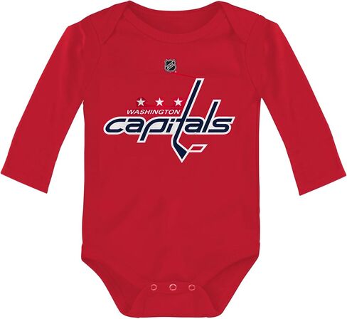 Outerstuff NHL حديثي الولادة والرضع 0-24 شهرًا بشعار أساسي وأكمام طويلة بدلة قطعة واحدة زاحفة رومبير in Saudi Arabia