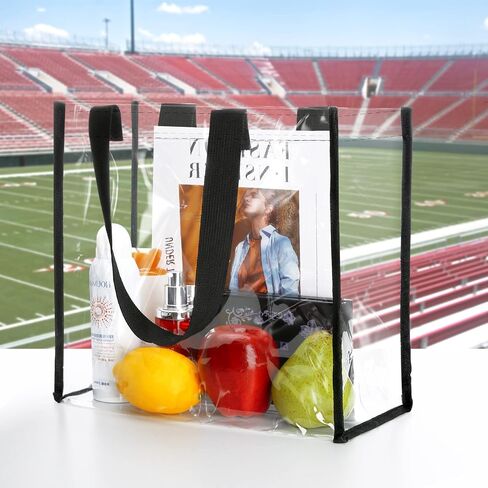 2-Pack Stadium Approved Clear Tote Bag, 12x12x6 Clear Lunch Bag, Perfect for Work, Concerts in Saudi Arabia