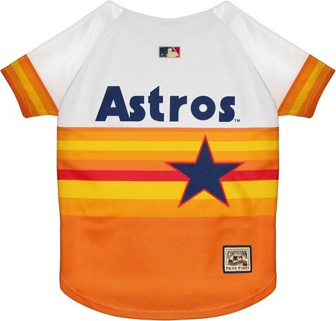 MLB Houston Astros Vintage Throwback Jersey for Dogs & Cats in Team Color. Comfortable Polycotton Material, Medium in Saudi Arabia
