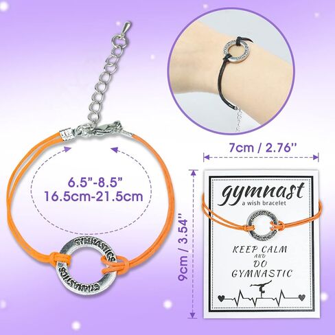 هدايا الجمباز الشخصية للنساء، 4 حقائب مكياج للجمباز، قماش، 16 ربطة شعر للجمباز، 4 أساور لرغبات الجمباز، هدية لعشاق الجمباز ومدرب الجمباز in Kuwait