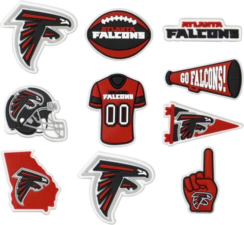 FOCO NFL unisex-adult NFL Team Logo Officially Licensed 10-Pack Charms for Clogs Shoes Bracelet in Saudi Arabia