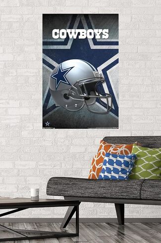 ملصق حائط من Trends International NFL Dallas Cowboys - خوذة 16، مقاس 22.375 بوصة × 34 بوصة، إصدار غير مؤطر in Saudi Arabia