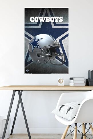 ملصق حائط من Trends International NFL Dallas Cowboys - خوذة 16، مقاس 22.375 بوصة × 34 بوصة، إصدار غير مؤطر in Saudi Arabia