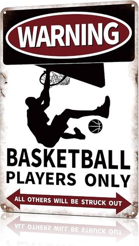 Azppan Baseball Decor Gifts Vintage Metal Tin Sign Poster for Boys Room Decorations Kids Bedroom Sports Signs Home Wall Posters Warning Baseball Players Only All Others Will Be Struck Out 12X8 Inches in Saudi Arabia
