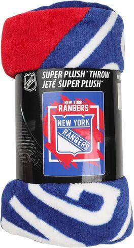 Northwest NHL New York Rangers Micro Raschel Throw Blanket, 46" x 60", Dimensional in Saudi Arabia