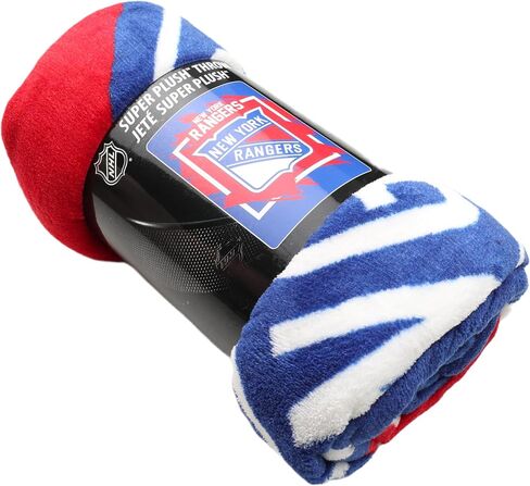 Northwest NHL New York Rangers Micro Raschel Throw Blanket, 46" x 60", Dimensional in Saudi Arabia