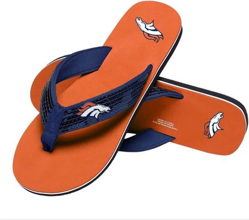 FOCO Womens NFL Team Logo Sequin Strap Sandals Flip Flops in Saudi Arabia