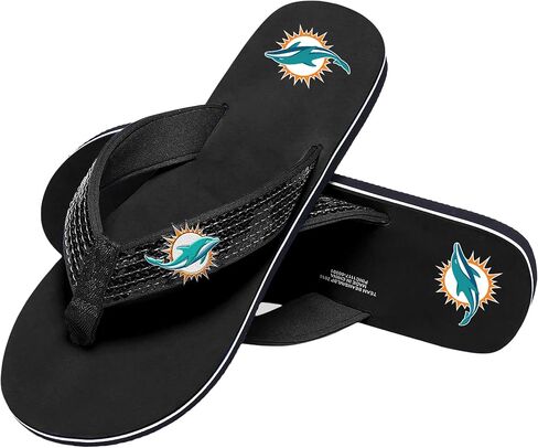 FOCO Womens NFL Team Logo Sequin Strap Sandals Flip Flops in Saudi Arabia
