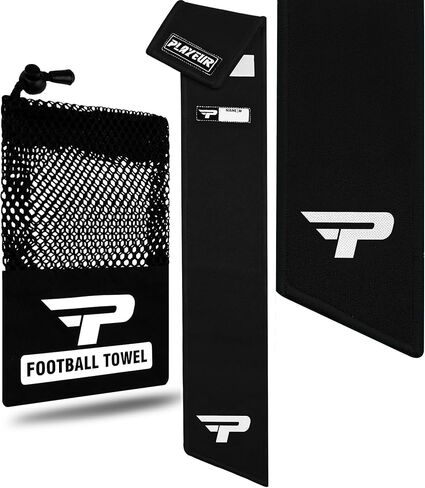 Every Play Counts. Play with Heart. Trust Our Football Towels for Unbeatable Grip & Clear Vision - Lightweight for All Your Sports Gear (Adult, Black) in Kuwait