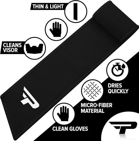 Every Play Counts. Play with Heart. Trust Our Football Towels for Unbeatable Grip & Clear Vision - Lightweight for All Your Sports Gear (Adult, Black) in Kuwait