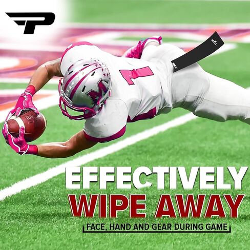 Every Play Counts. Play with Heart. Trust Our Football Towels for Unbeatable Grip & Clear Vision - Lightweight for All Your Sports Gear (Adult, Black) in Kuwait