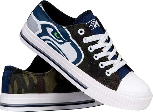 FOCO Women's NFL Camo Low Top Canvas Sneakers Shoes in Kuwait