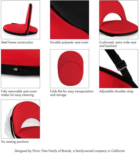 PICNIC TIME NFL Oniva Stadium Seat - Reclining Bleacher Seat with Back Support - Beach Seat in Saudi Arabia