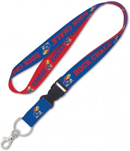 WinCraft Kansas Jayhawks Premium Lanyard Key Chain, Rock Chalk Jayhawk KU Edition, 23" Long in Saudi Arabia