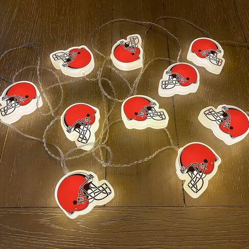 NFL LED Helmet String Lights with Adaptor Plug Included, Battery Operated Football Fairy Lights for Indoor Home Décor in Kuwait