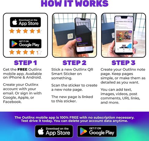 ملصقات QR الذكية | قم بلصق الملاحظات الرقمية على الأشياء الخاصة بك | حزمة بلاك أوت مكونة من 4 ملصقات 32x in Kuwait