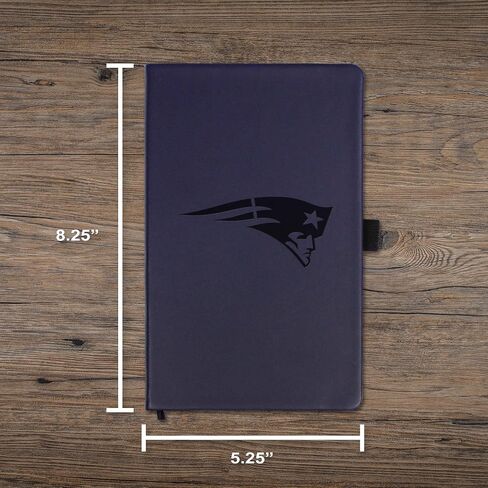 Rico Industries NFL New England Patriots Laser-Engraved Color Notepad, 5.25 x 8.25-inches in Saudi Arabia