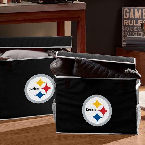 صناديق تخزين Footlocker من Franklin Sports NFL - حاويات تنظيم كبيرة قابلة للطي - مكتب فريق NFL، غرفة النوم + ديكور غرفة المعيشة - صناديق كبيرة + صغيرة in Saudi Arabia