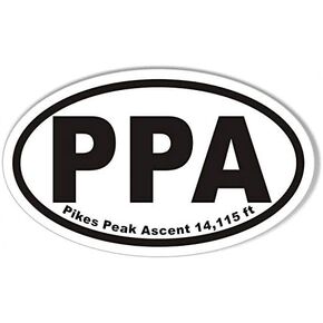 ملصق بيضاوي PPA Pikes Peak Ascent
