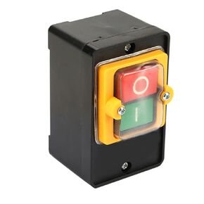 AC220/380V 10A زر ضغط على مفتاح إيقاف للمعدات الميكانيكية، تشغيل إيقاف التشغيل الذاتي، إيقاف إعادة الضبط التلقائي، التحكم المباشر في المحرك مع تصميم مقاوم للماء