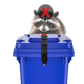 1 Pc Buckle Type Trash Can Locks for Animals,Garbage Cans Lock,Trash Can Lid Lock,Universal Trash Can Lock Belt,Trash Can Lid Locks for Animals,Easy Single Hand Release