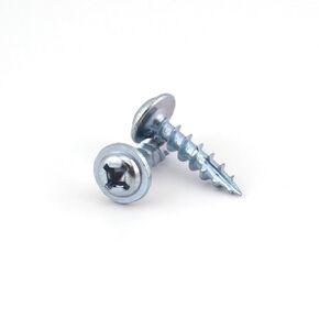 Yellowbird #8 x 3/4 Round Washer Head - Combo Square/Philips Drive - Zinc Wood Screw - Deep Thread - Type 17 - Compact European Hinge Screw - Bit Included - 150ct.
